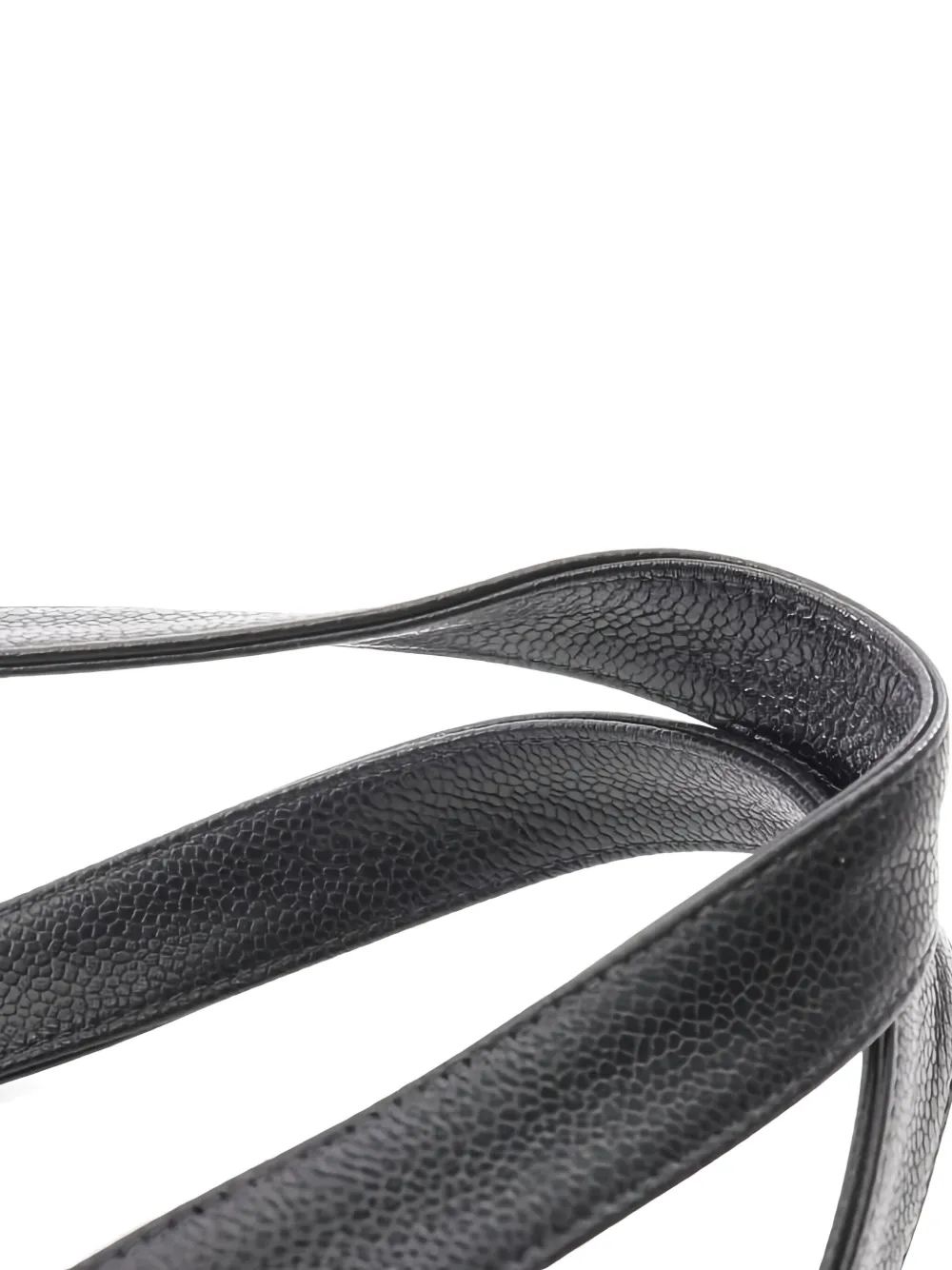 Pre-owned Chanel Interlocking Cc-embossed Tote Bag In Black