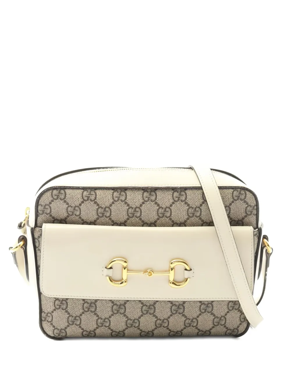 Gucci Pre-Owned ホースビット 1955 GGスプリーム ショルダーバッグ - ニュートラル Gucci Pre-Owned ホースビット 1955 GGスプリーム ショルダーバッグ - ニュートラル
