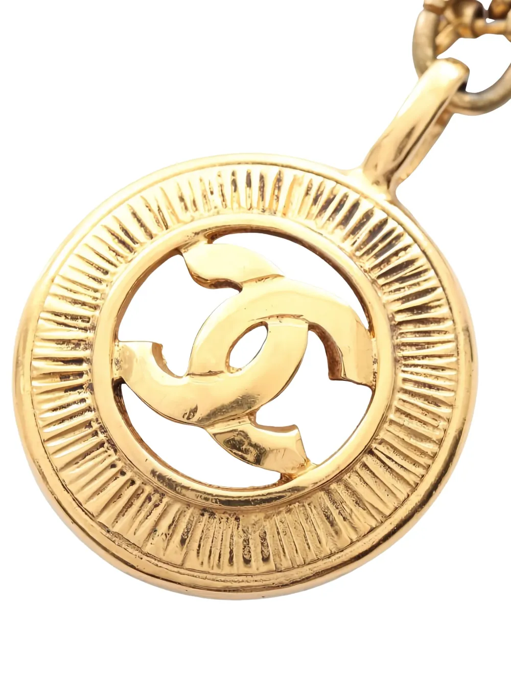 Pre-owned Chanel Coco-mark Necklace In Gold
