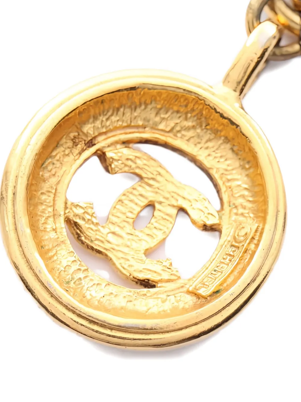 Pre-owned Chanel Coco-mark Necklace In Gold
