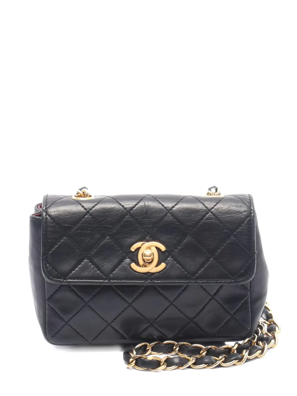 Pre-owned Chanel 1989-1991 Classic Flap Matelassé Cross Body Bag In Black