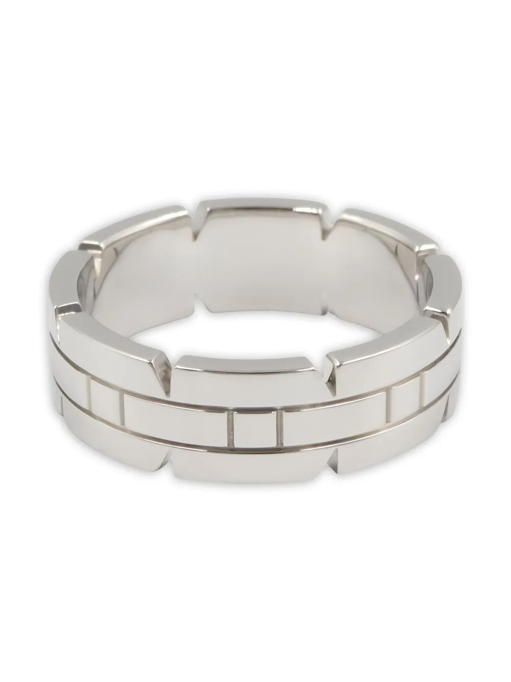 Cartier タンク フランセーズ リング 18Kホワイトゴールド - シルバートーン Cartier タンク フランセーズ リング 18Kホワイトゴールド - シルバートーン