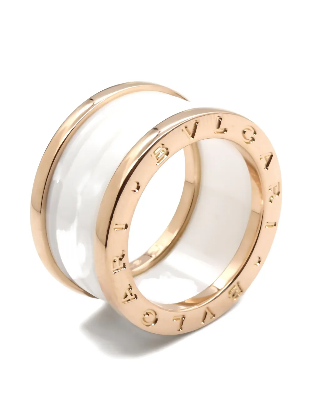 Pre-owned Bvlgari 2010 18kt Rose Gold B-zero1 Ring
