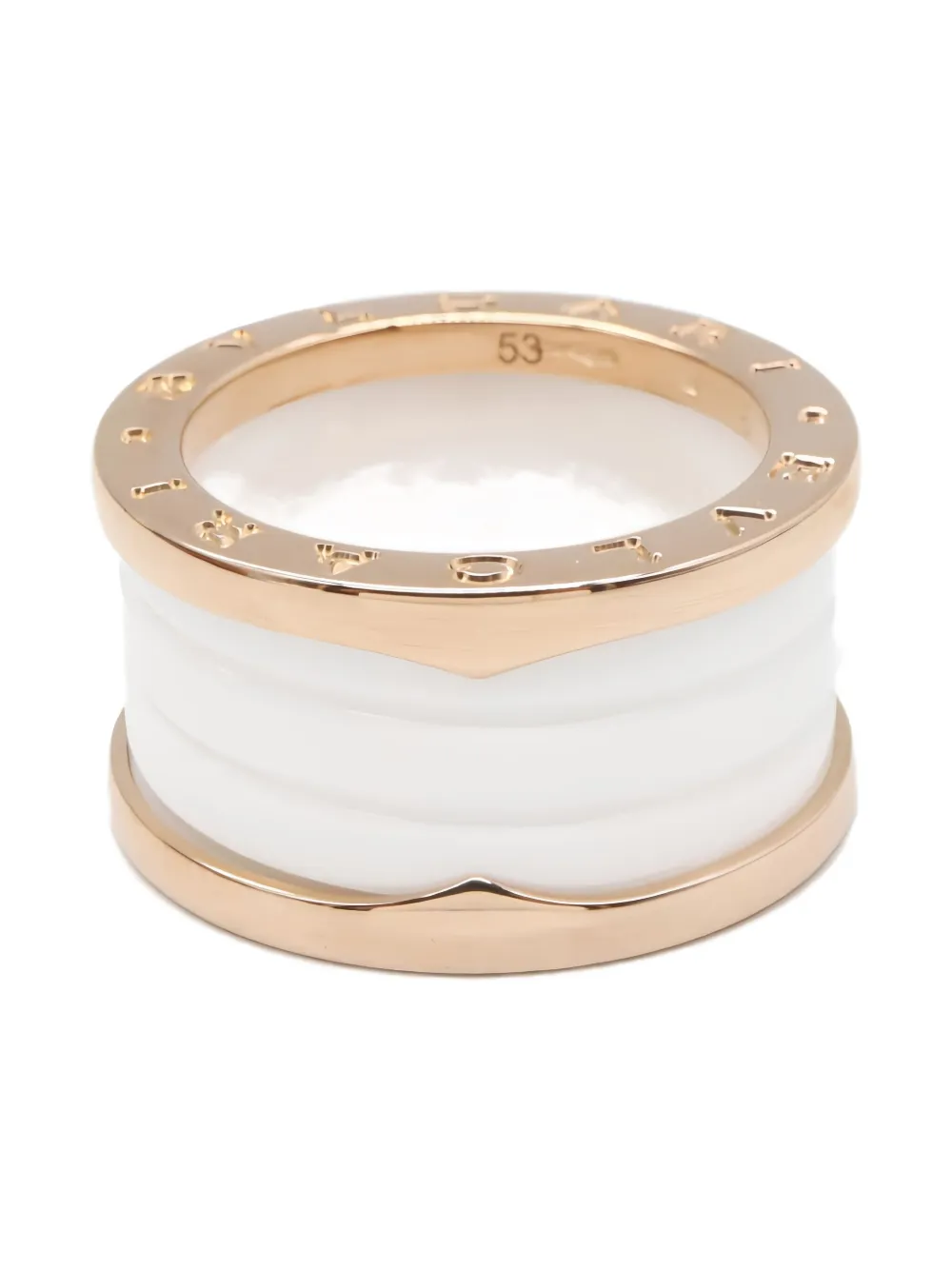 Pre-owned Bvlgari 2010 18kt Rose Gold B-zero1 Ring