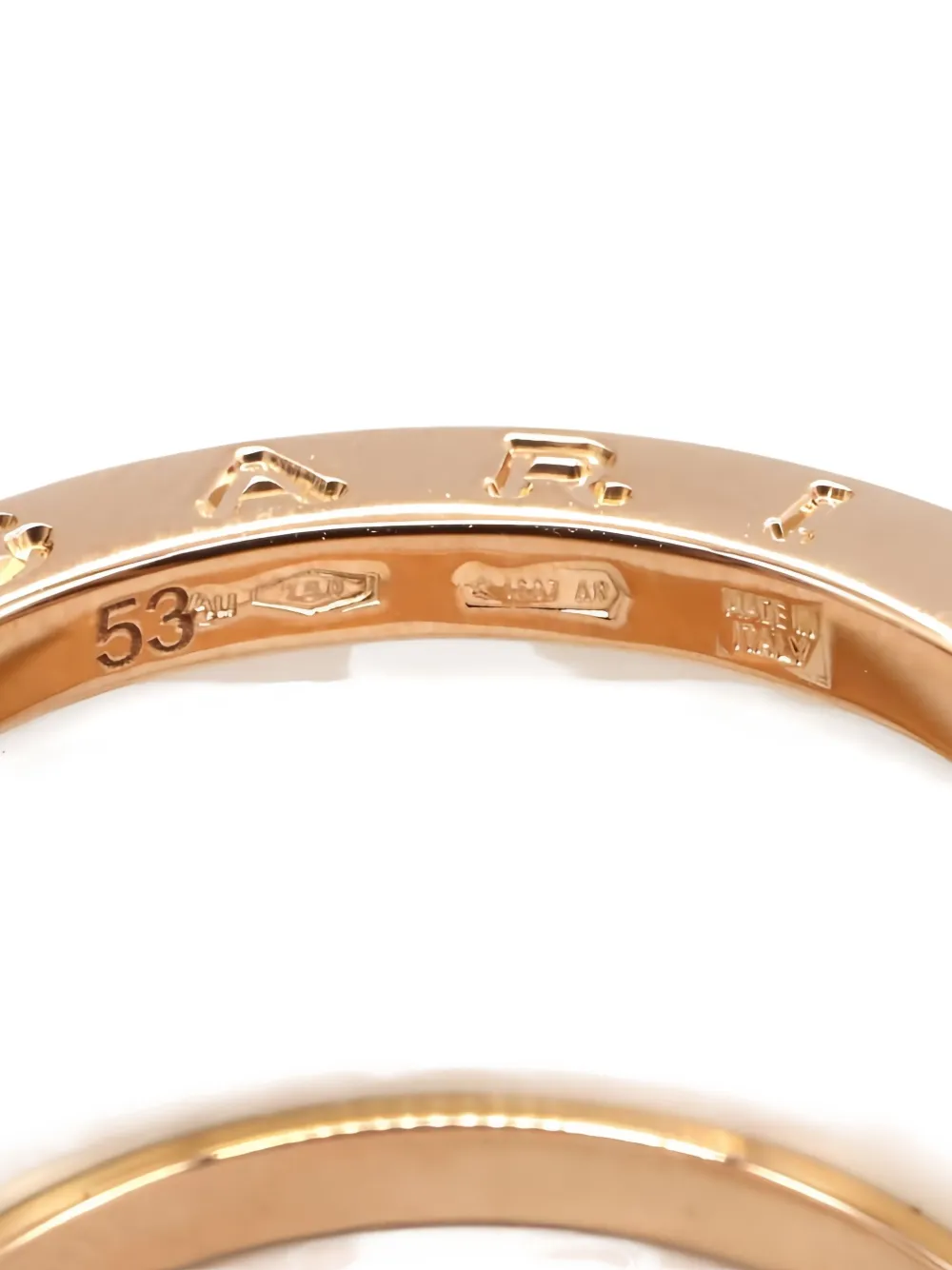 Pre-owned Bvlgari 2010 18kt Rose Gold B-zero1 Ring