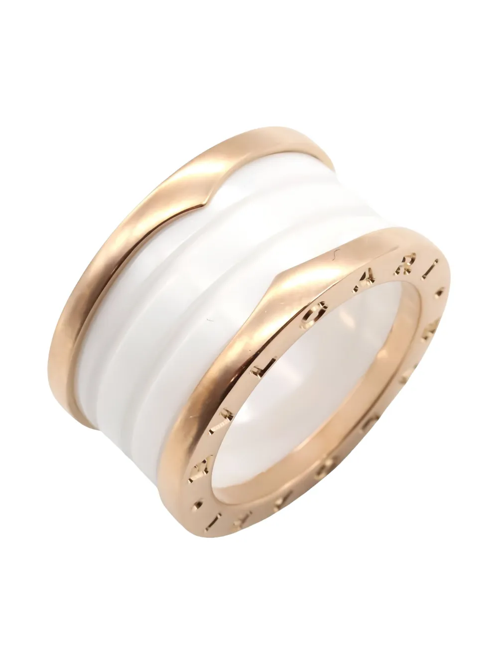 Pre-owned Bvlgari 2010 18kt Rose Gold B-zero1 Ring