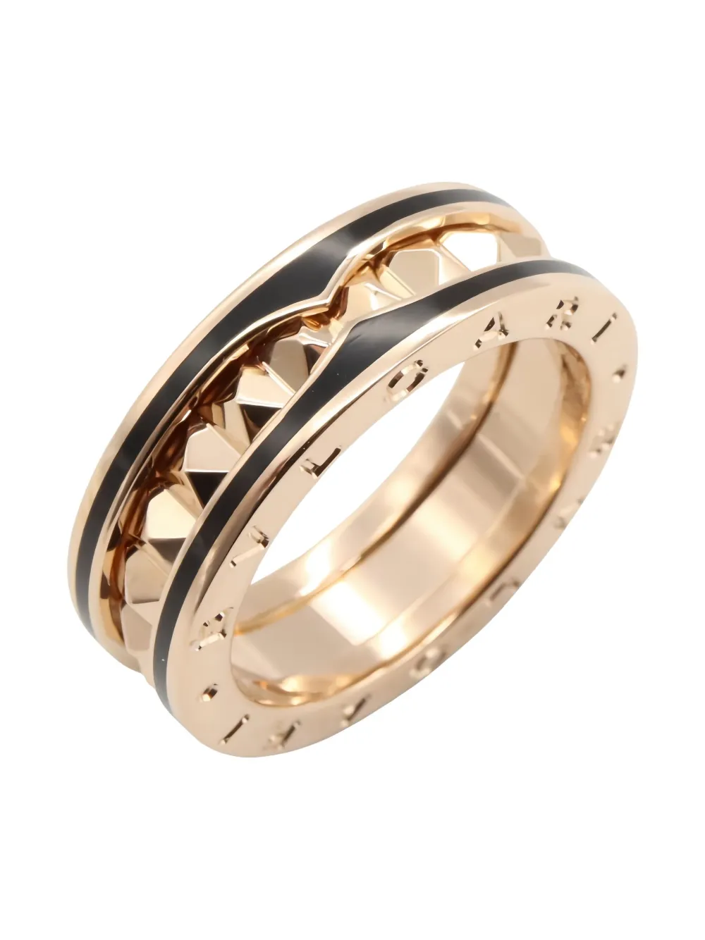 Pre-owned Bvlgari 10's B.zero1 Ring In Pink
