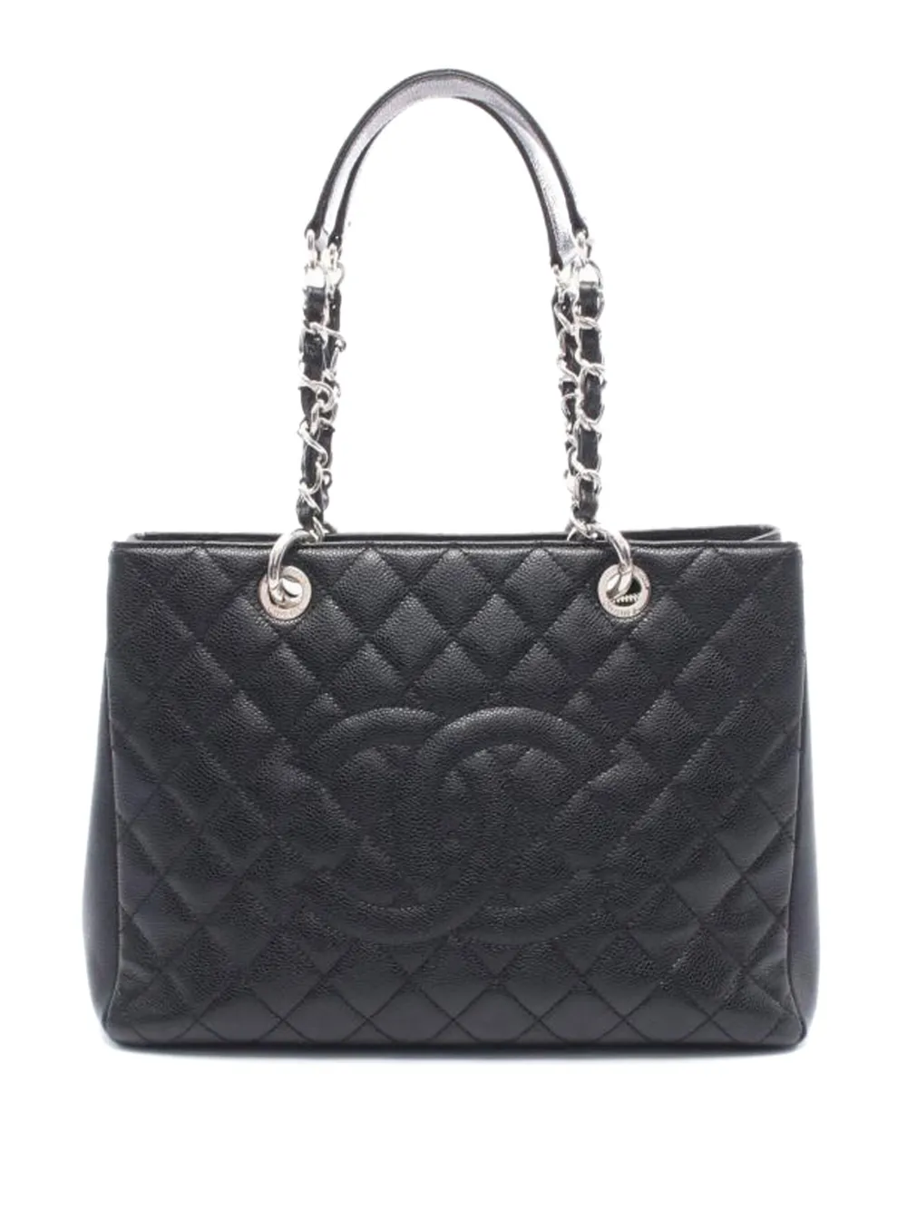 CHANEL Pre-Owned 2012-2013 グランド ショッピング ショルダーバッグ - ブラック CHANEL Pre-Owned 2012-2013 グランド ショッピング ショルダーバッグ - ブラック