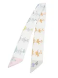 Hermès Pre-Owned Twilly Parade scarf - Grey