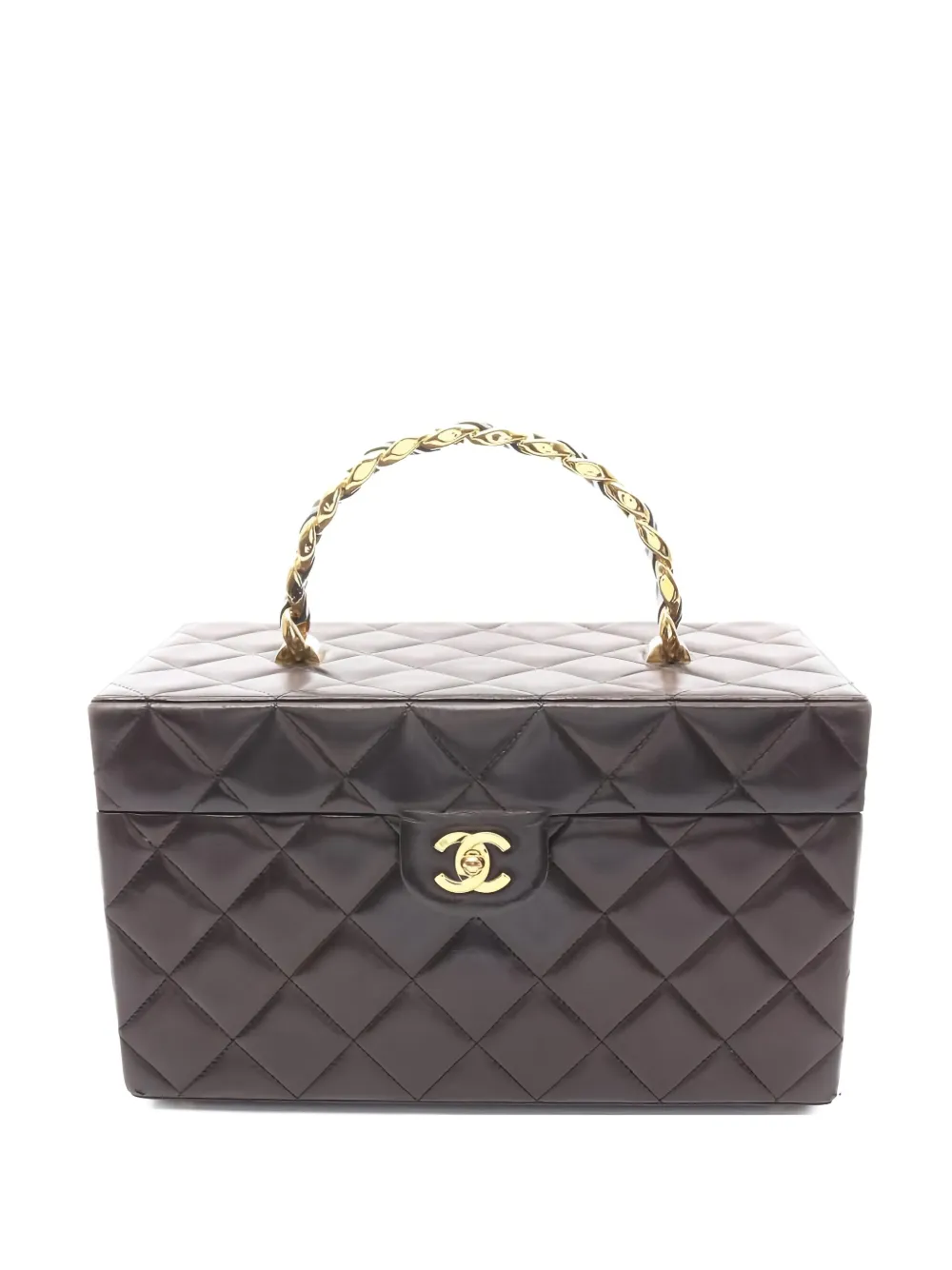 CHANEL Pre-Owned マテラッセ バニティバッグ - Black CHANEL Pre-Owned マテラッセ バニティバッグ - Black