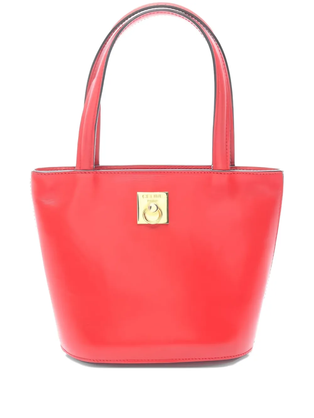 Celine Pre-Owned logo-plaque tote bag - Rosso