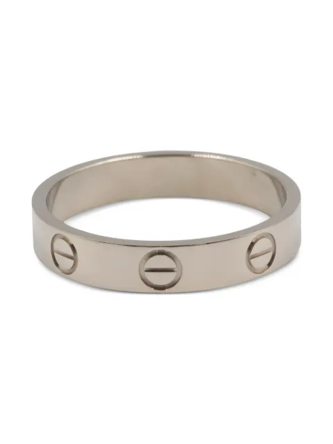 Cartier 2010s 18K white-gold  Mini Love screw-detail ring