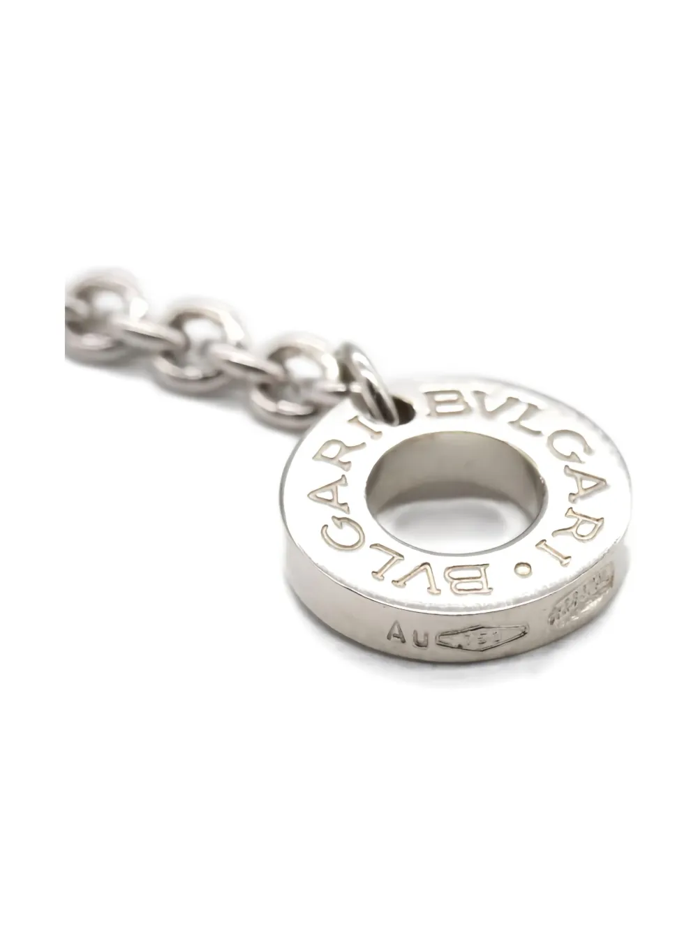 Pre-owned Bvlgari 2010 18kt White Gold Parentesi Necklace In Silver