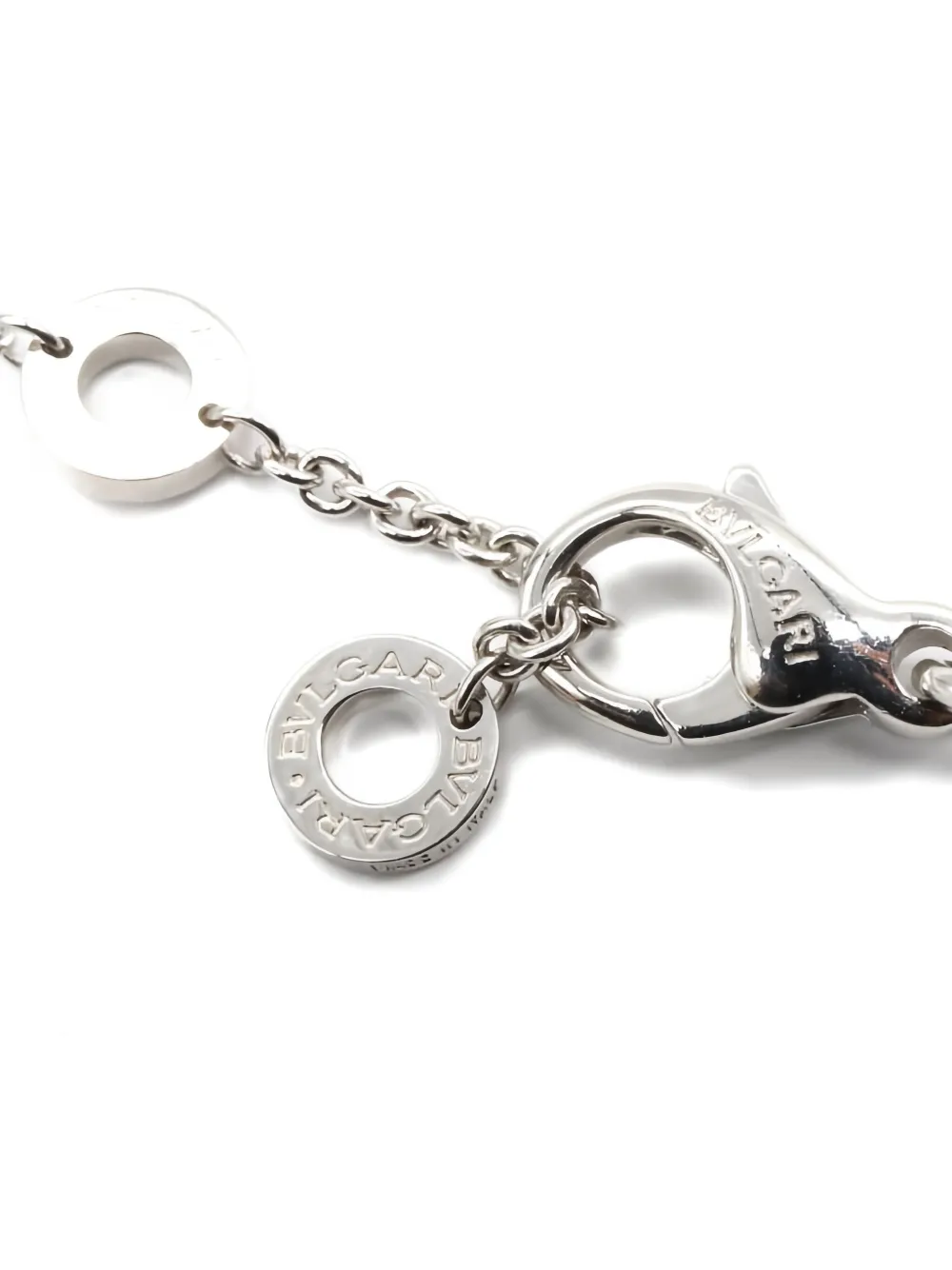 Pre-owned Bvlgari 2010 18kt White Gold Parentesi Necklace In Silver