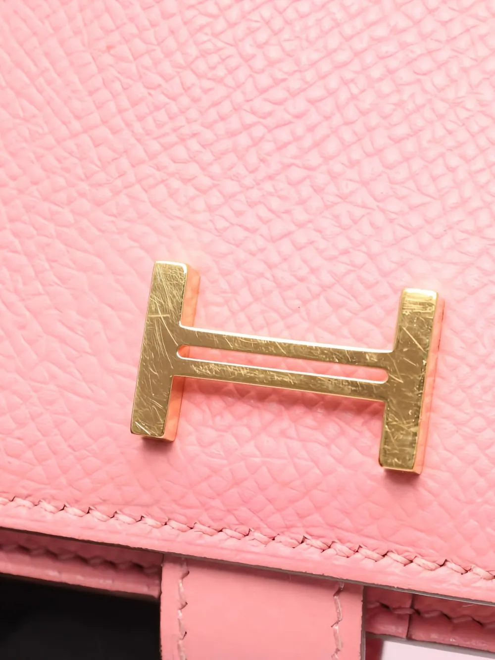 Pre-owned Hermes 2014 Bear Souffle Wallet In Pink