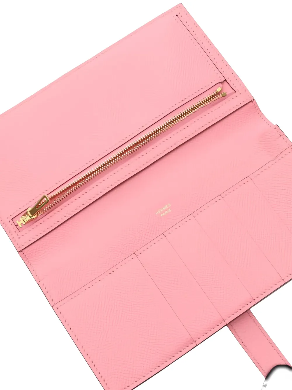 Pre-owned Hermes 2014 Bear Souffle Wallet In Pink