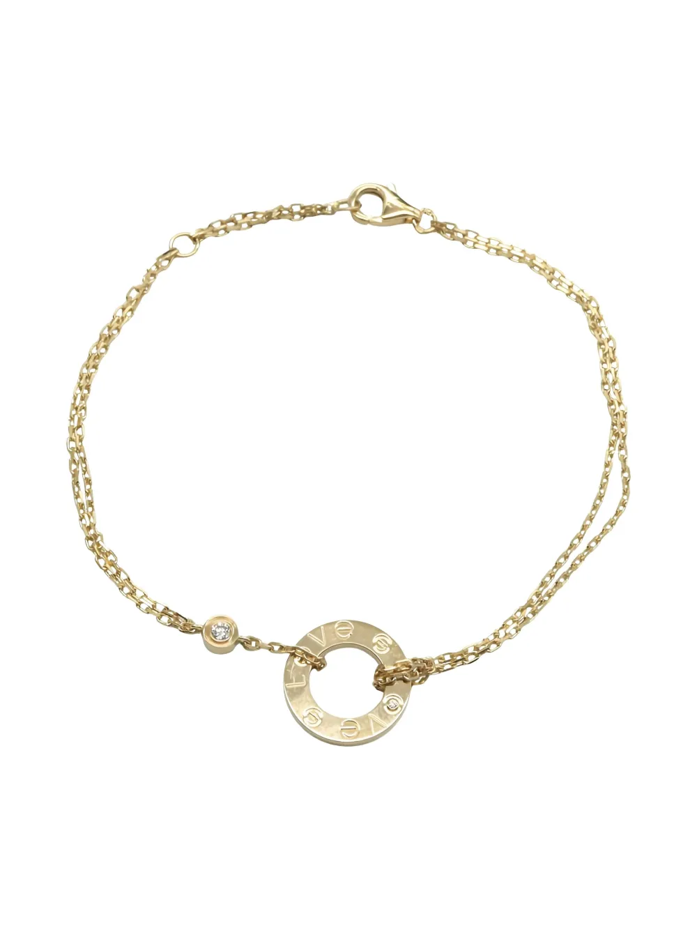 Cartier ラブ サークル ダイヤモンド ブレスレット 18Kイエローゴールド - ゴールドトーン Cartier ラブ サークル ダイヤモンド ブレスレット 18Kイエローゴールド - ゴールドトーン