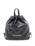 CHANEL Pre-Owned diamond-quilted chain-strap backpack - Black