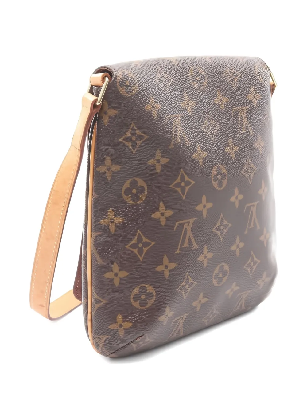 Pre-owned Louis Vuitton 2001 Musette Salsa Monogram Shoulder Bag In Brown