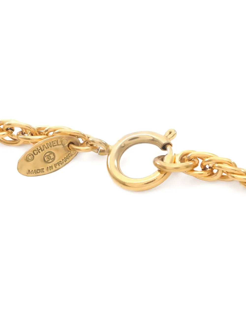 Pre-owned Chanel Coco-mark Necklace In Gold
