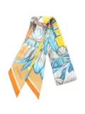 Hermès Pre-Owned 1920 Danse Pacifique twilly scarf - Orange