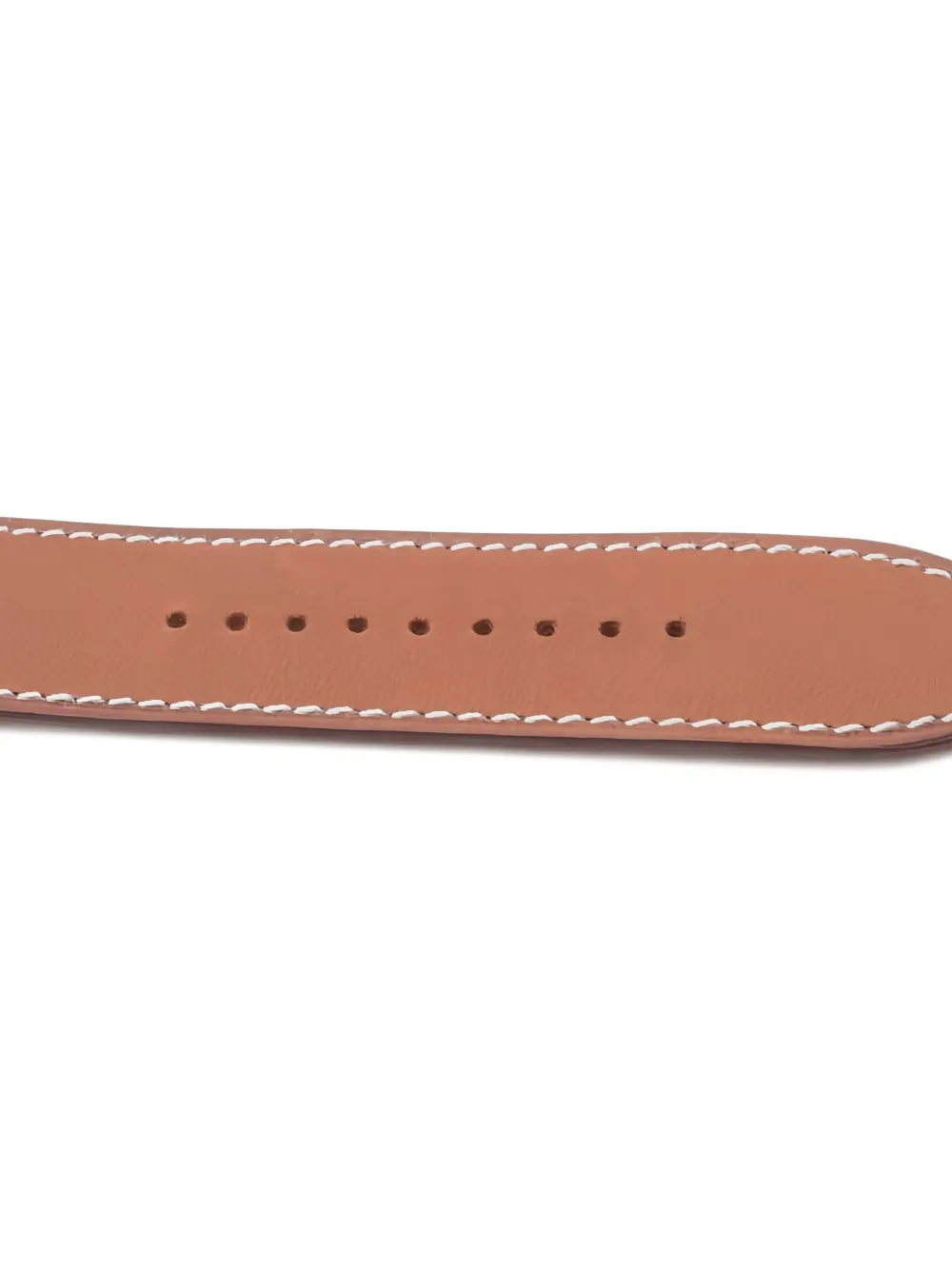 Pre-owned Hermes 2020 Leather Apple Watch Strap In Brown