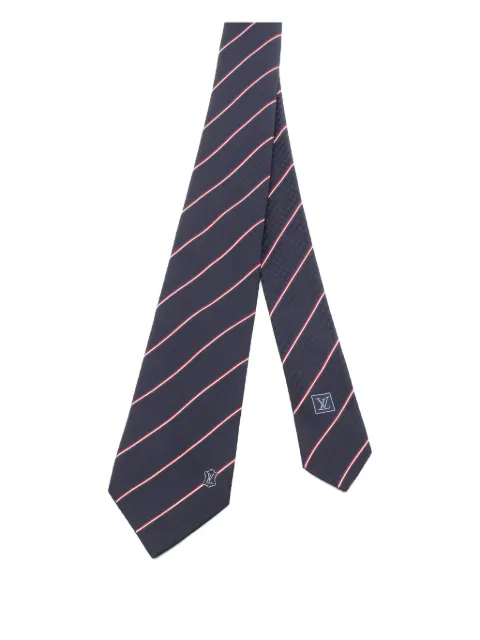 Louis Vuitton Pre-Owned striped silk tie