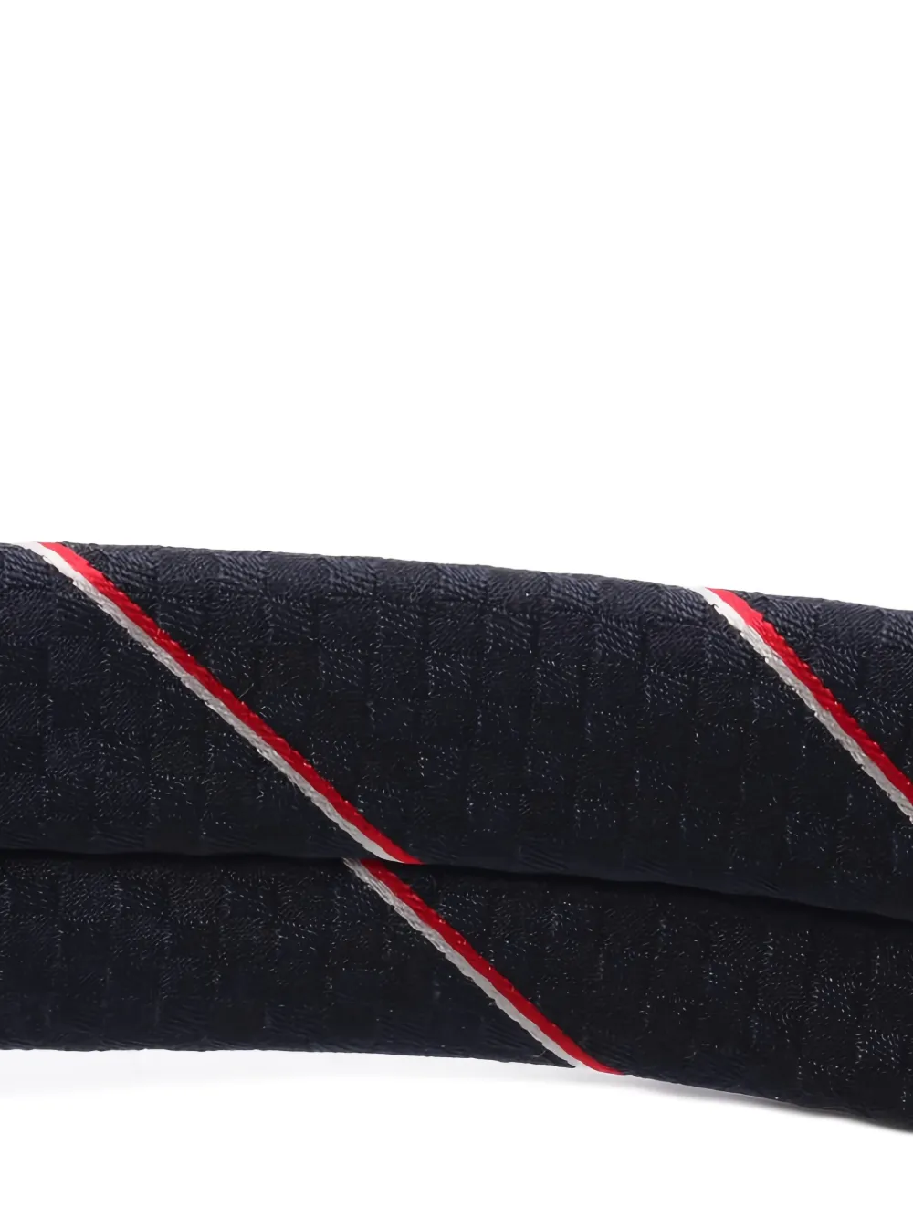 Pre-owned Louis Vuitton Striped Silk Tie In Blue