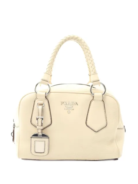 Prada Pre-Owned braided-handle leather handbag