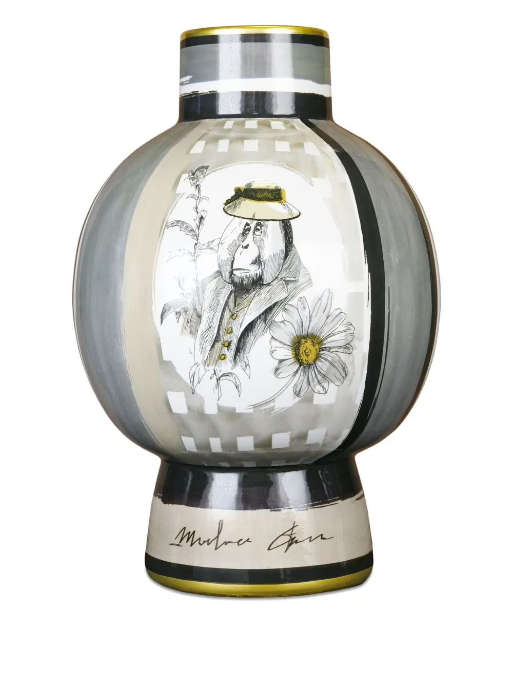 BACI MILANO Urban vase (28cm) - Grijs