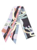 Hermès Pre-Owned 2020s Fantaisie d'Etriers Twilly scarf - Black