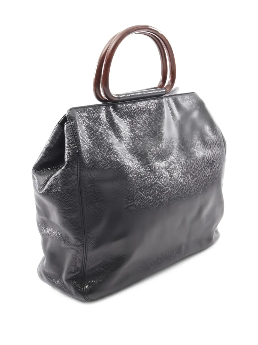CHANEL Pre-Owned 2000-2002 leather wood-handle tote bag | Pre-Owned | Image 2