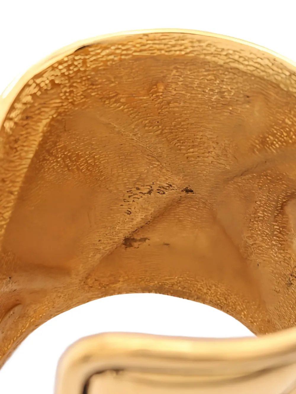 Pre-owned Chanel Coco Mark Logo Bangle In Gold