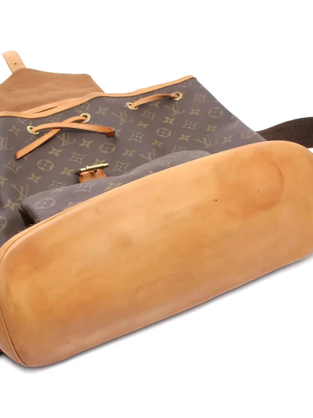 Pre-owned Louis Vuitton Montsouris Gm Backpack In Brown