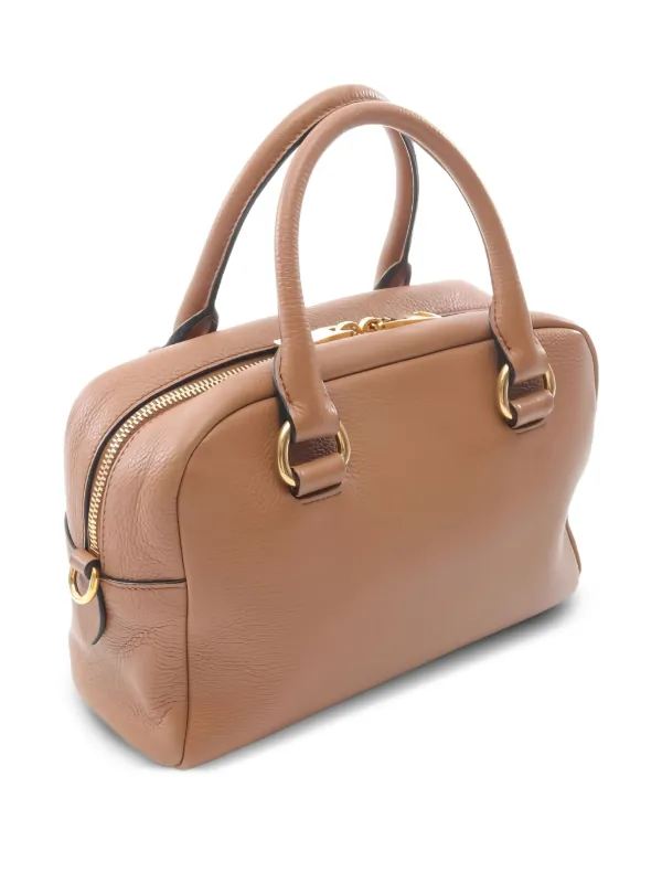Prada Pre-Owned レザー トートバッグ | ブラウン | FARFETCH JP