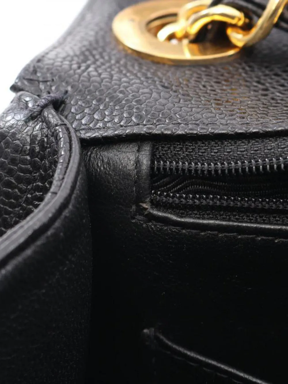 Coco Mark Caviar-Leather Chain Shoulder Bag