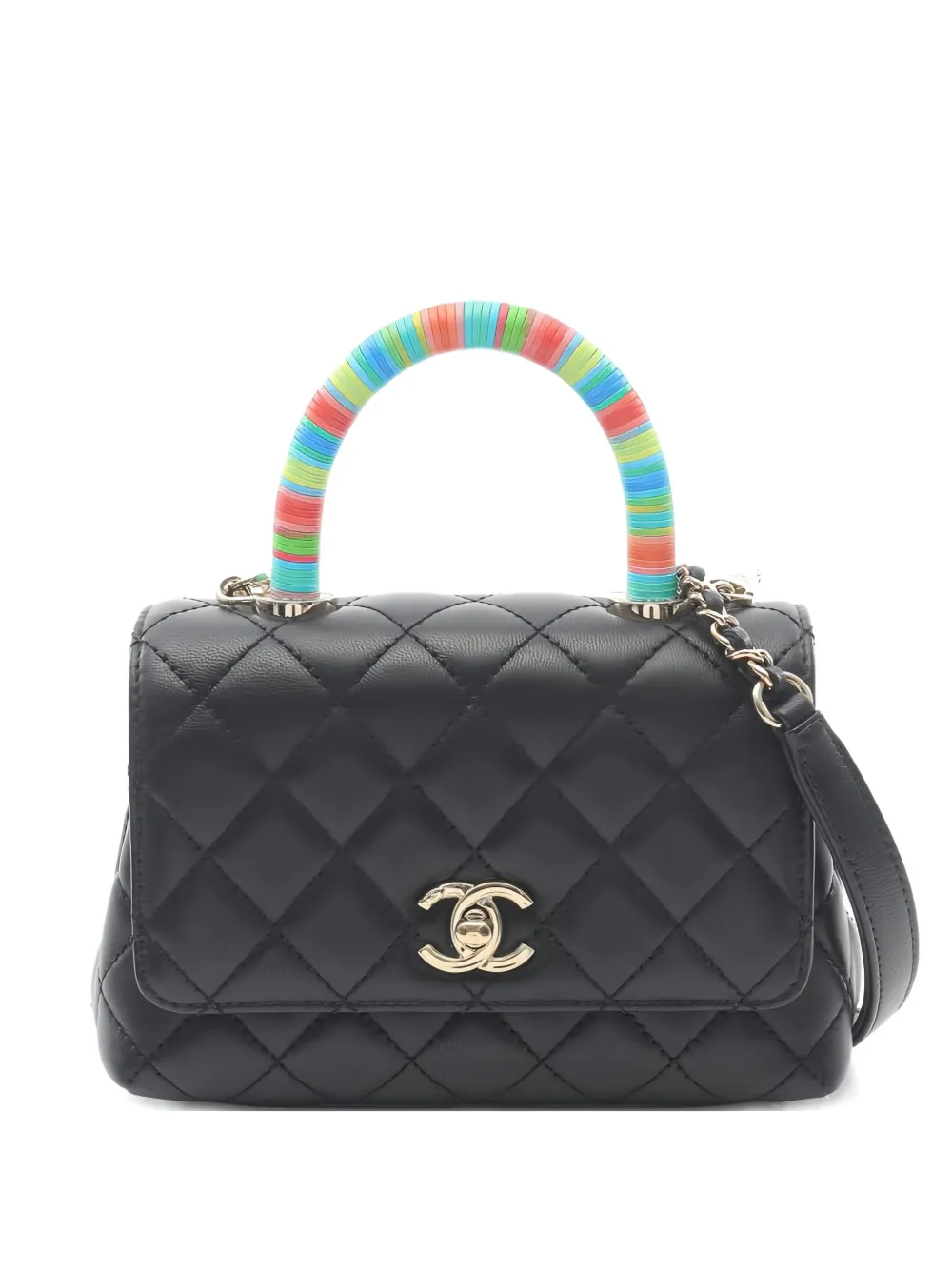 CHANEL Pre-Owned キルティング ショルダーバッグ - ブラック CHANEL Pre-Owned キルティング ショルダーバッグ - ブラック