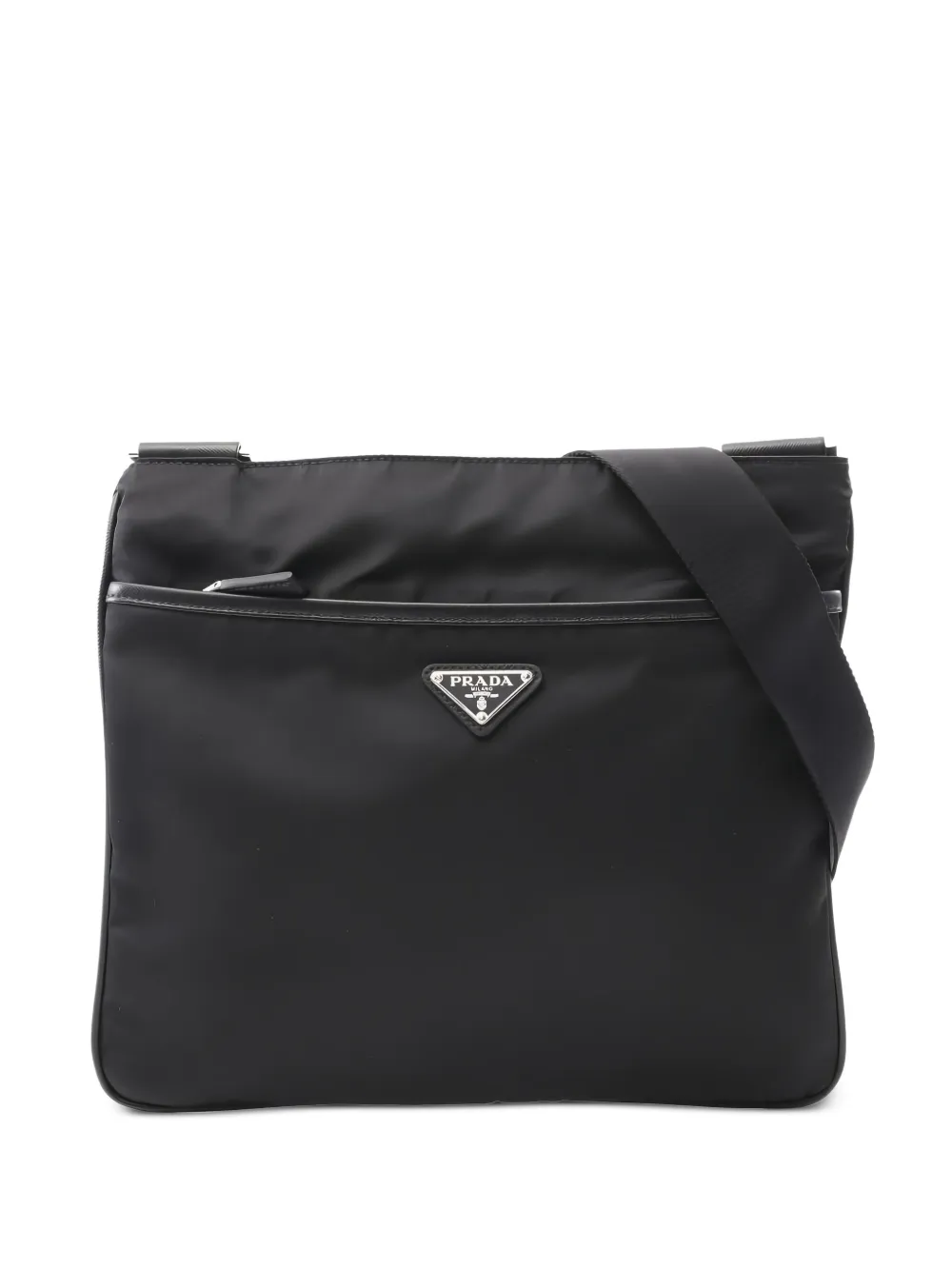 Prada Pre-Owned トライアングルロゴ ショルダーバッグ - ブラック Prada Pre-Owned トライアングルロゴ ショルダーバッグ - ブラック