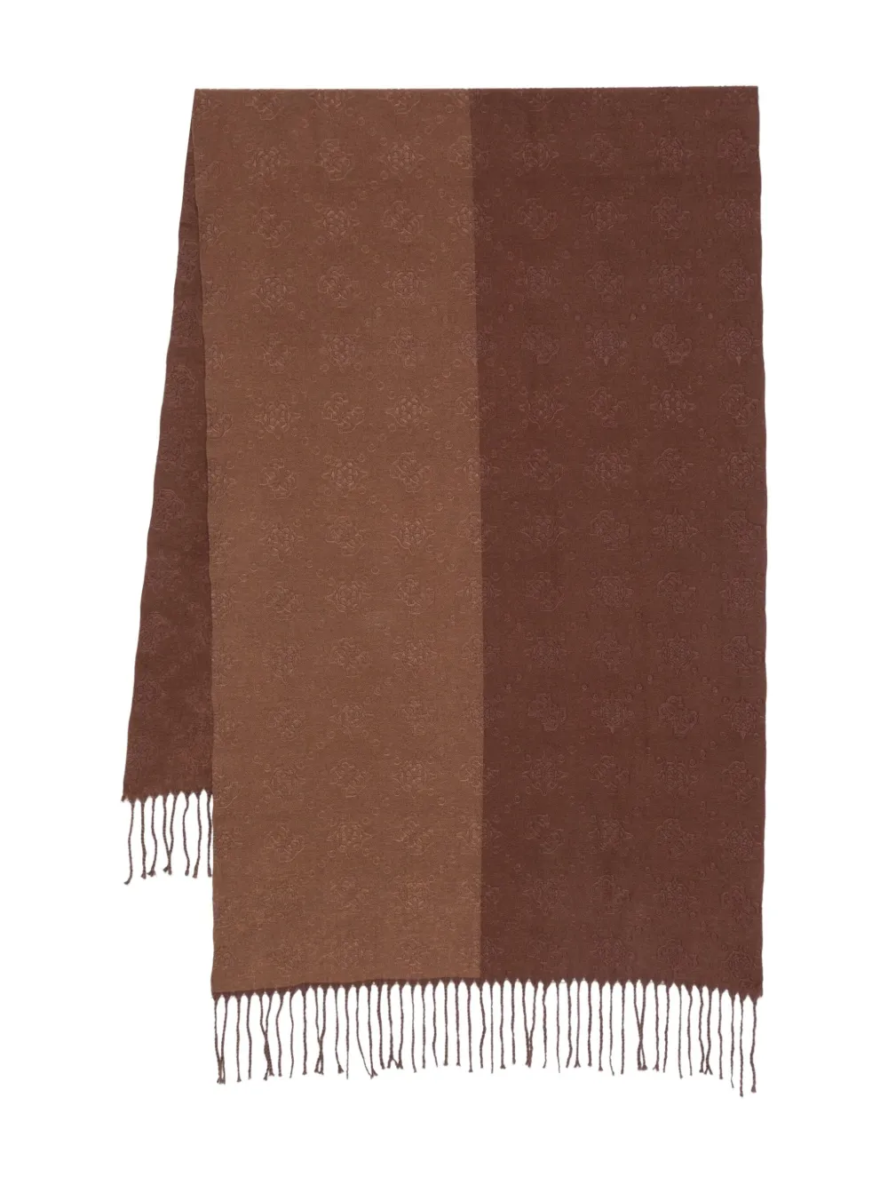 GUESS USA fringed patterned scarf | Brown | Image 1