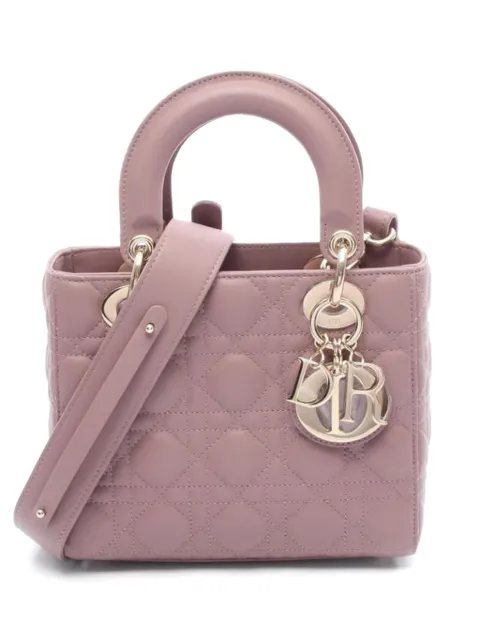 Christian Dior Pre-Owned small Lady Dior quilted leather tote bag