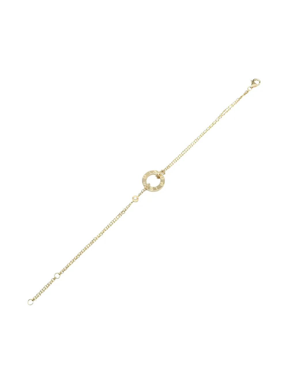 Pre-owned Cartier 18k Yellow Gold Love Circle Diamond Bracelet