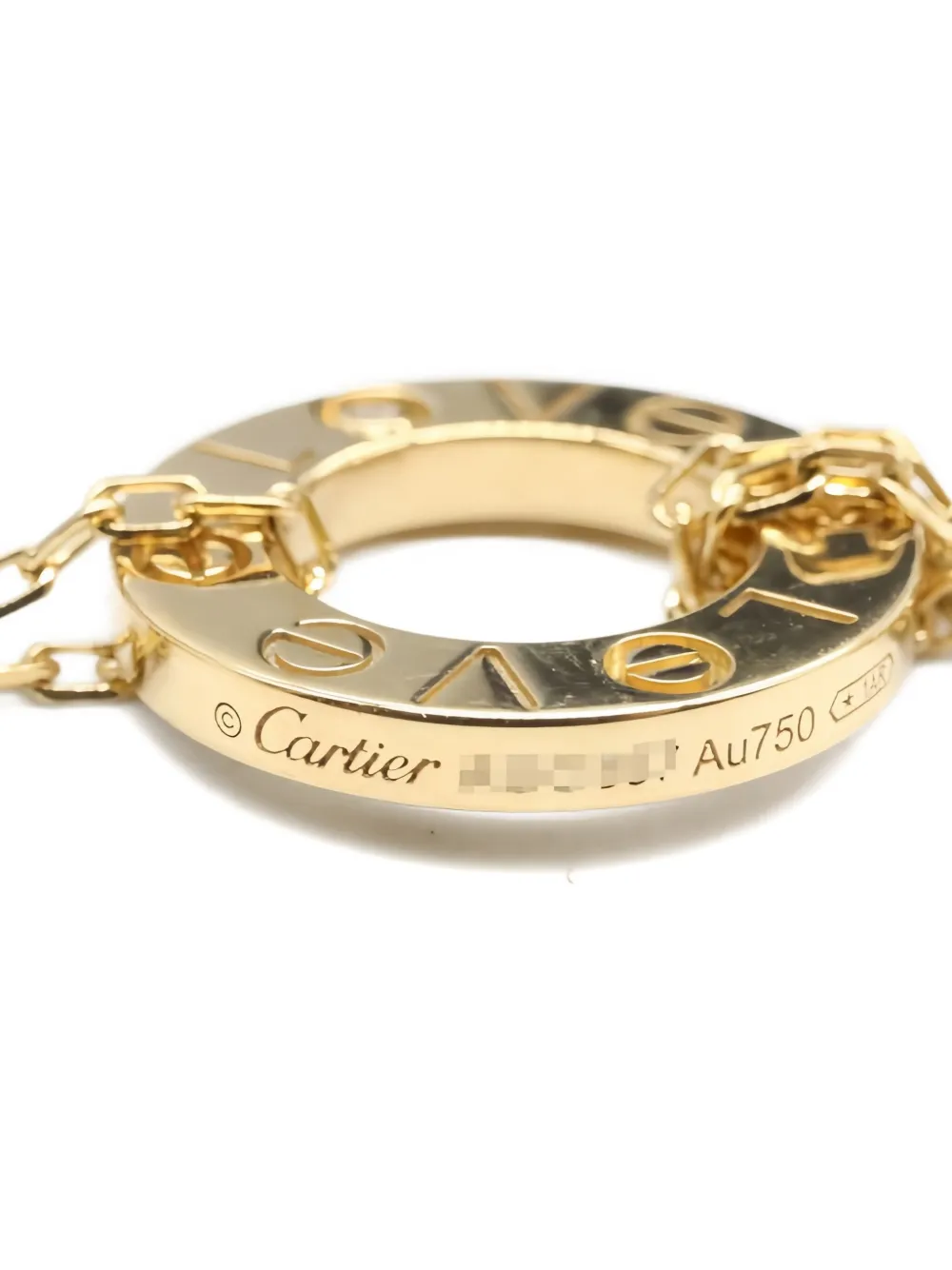 Pre-owned Cartier 18k Yellow Gold Love Circle Diamond Bracelet