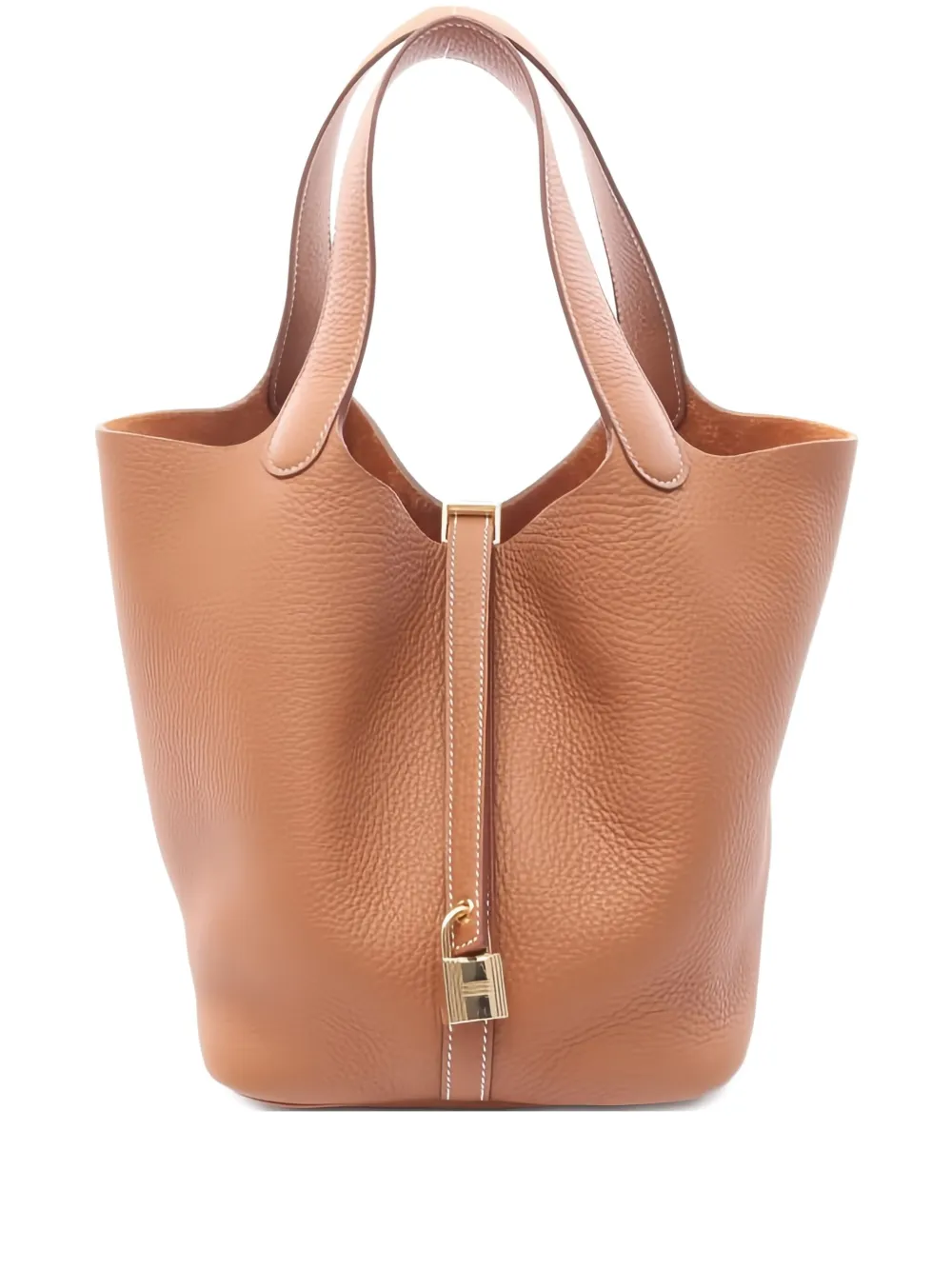 Pre-owned Hermes Picotin Lock Mm Handbag In Brown
