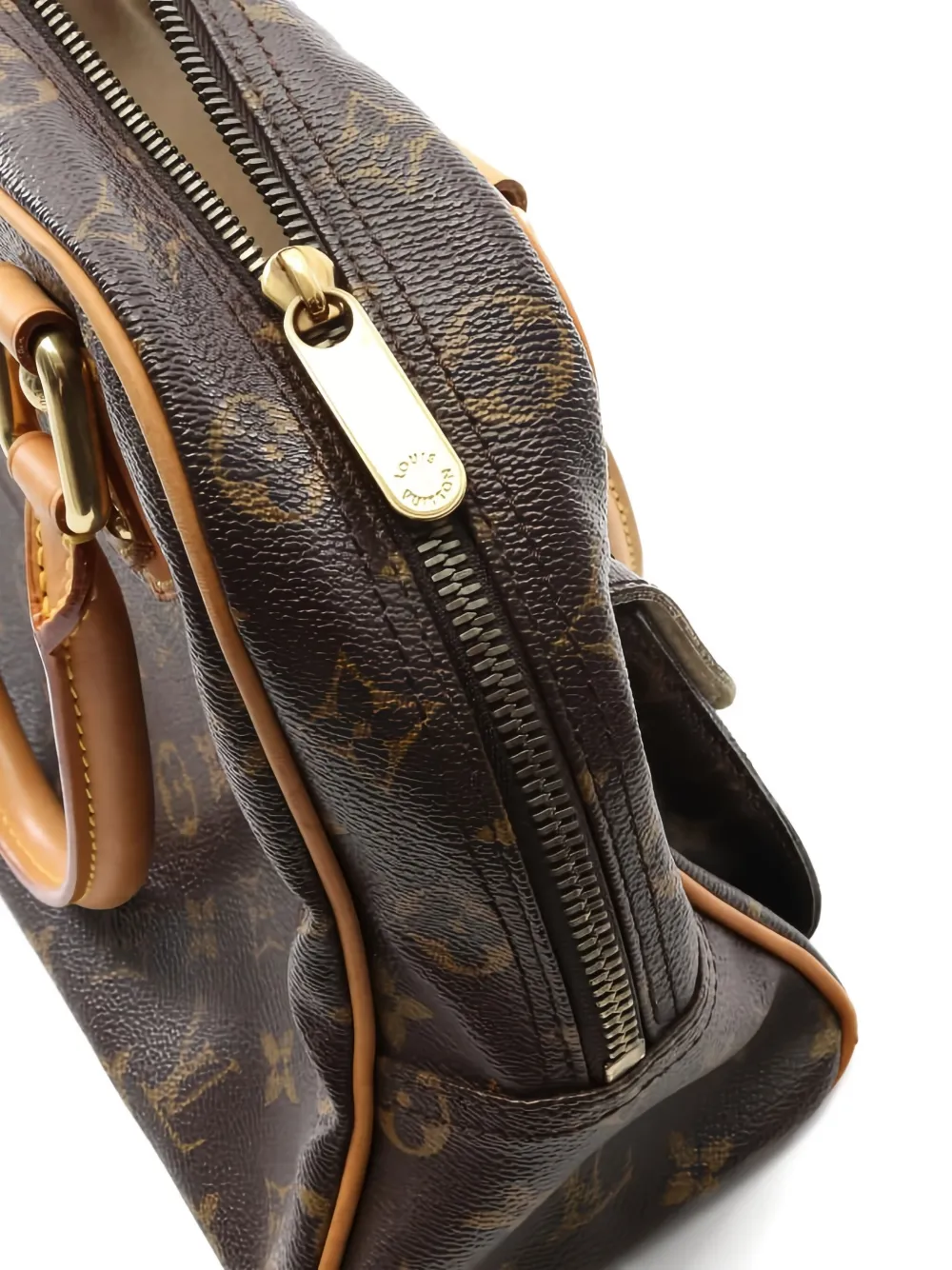 Pre-owned Louis Vuitton Manhattan Pm Handbag In Brown