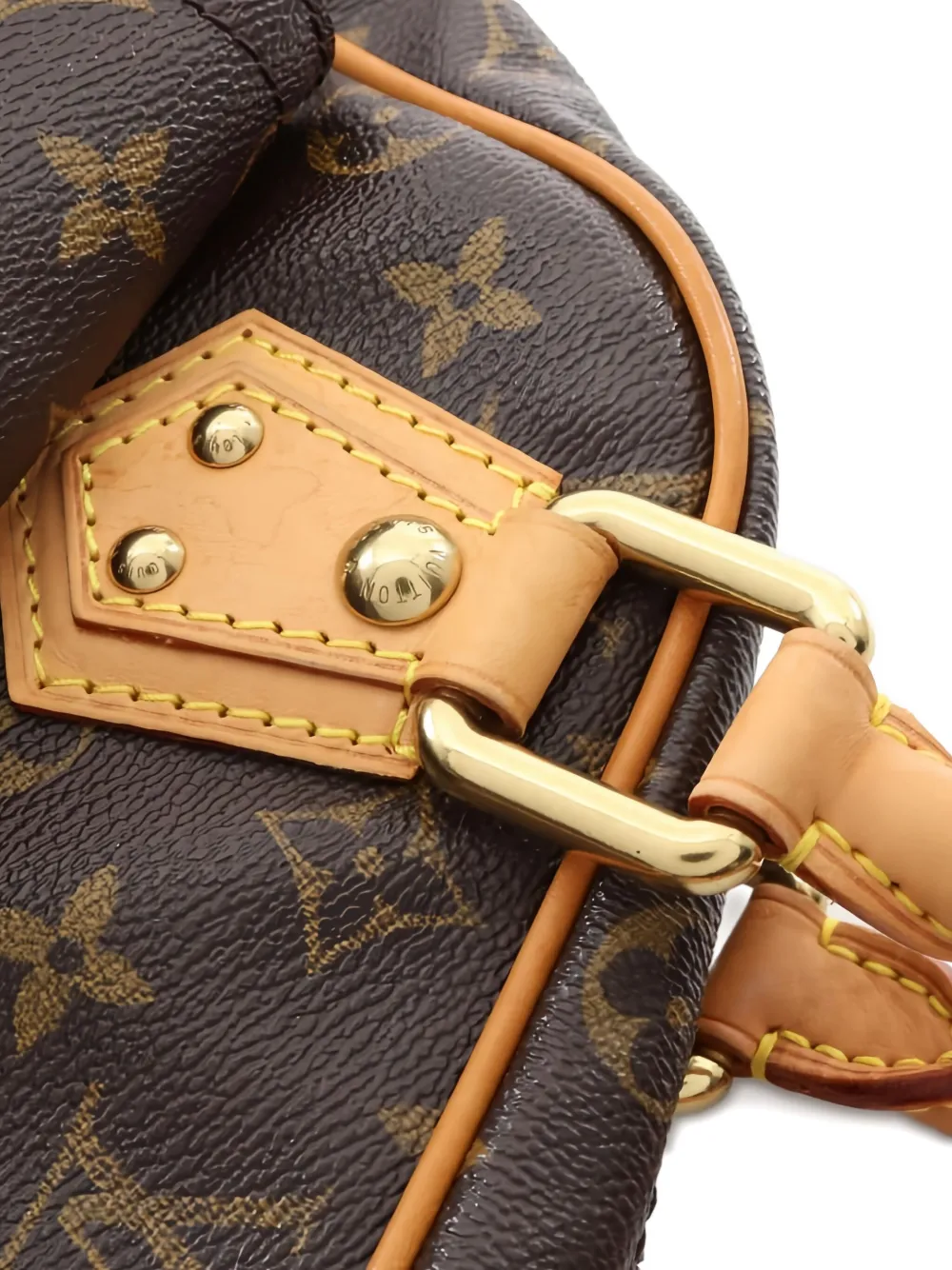 Pre-owned Louis Vuitton Manhattan Pm Handbag In Brown