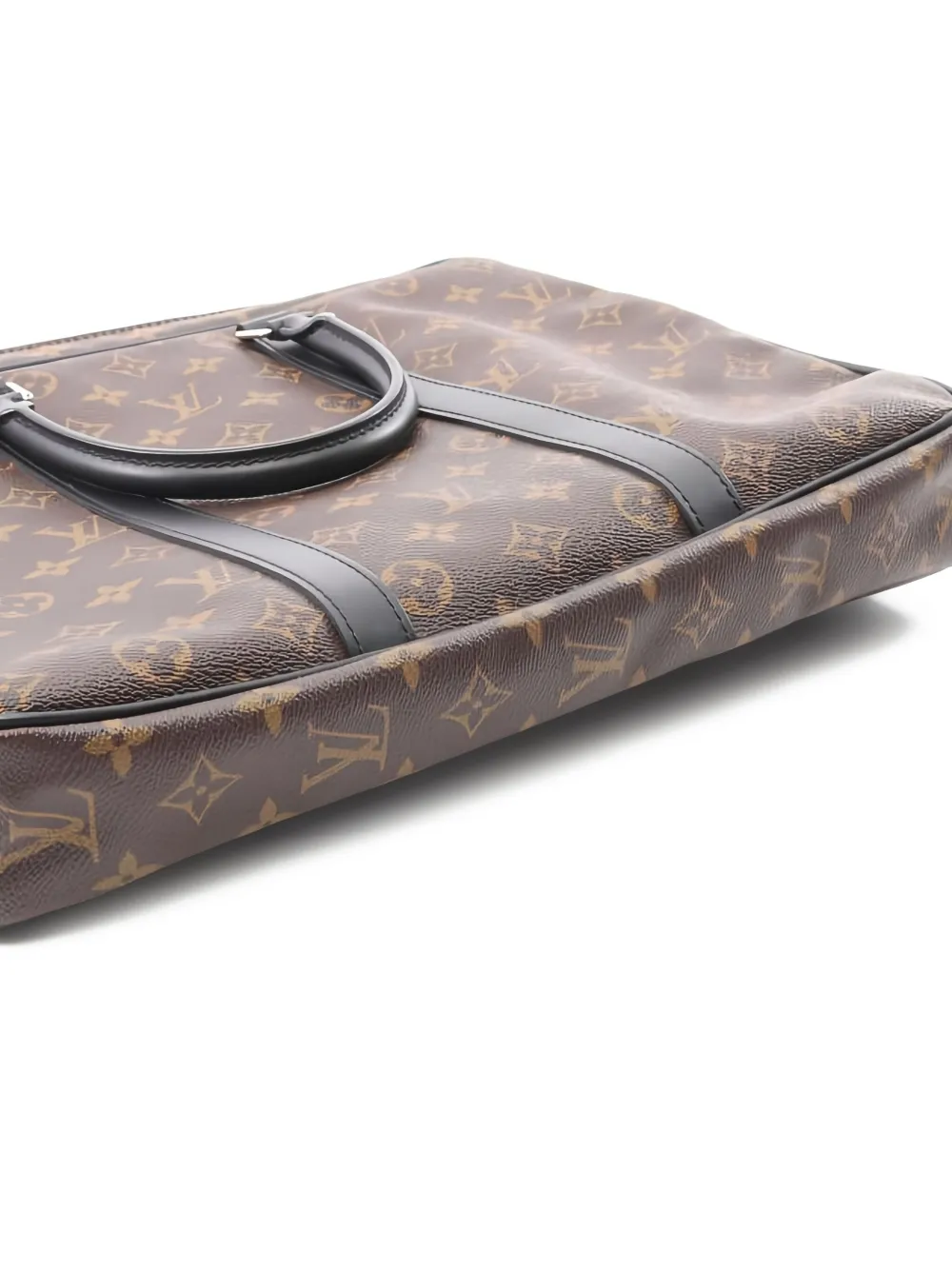Pre-owned Louis Vuitton Porte Documents Voyage Pm Briefcase In Brown