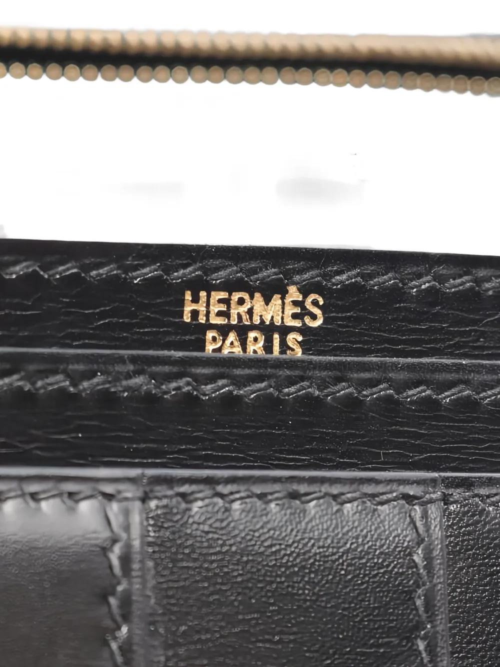 Pre-owned Hermes 2002 Bear Souffle Wallet In Black