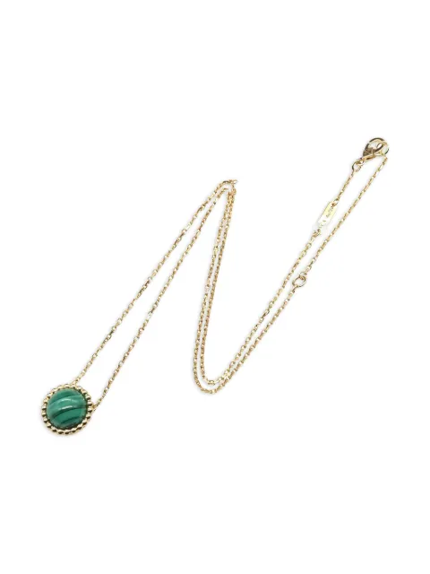 Van Cleef & Arpels Pre-Owned 2010s 18K gold Perlek Rule malachite necklace