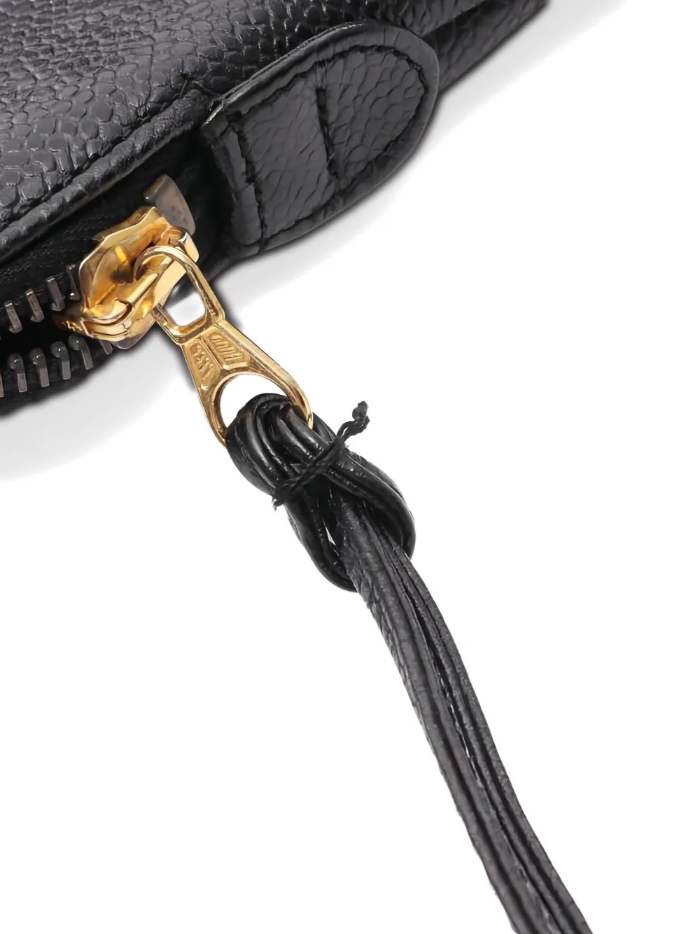 Pre-owned Chanel Big Coco Mark Caviar-leather Chain Shoulder Bag In Black