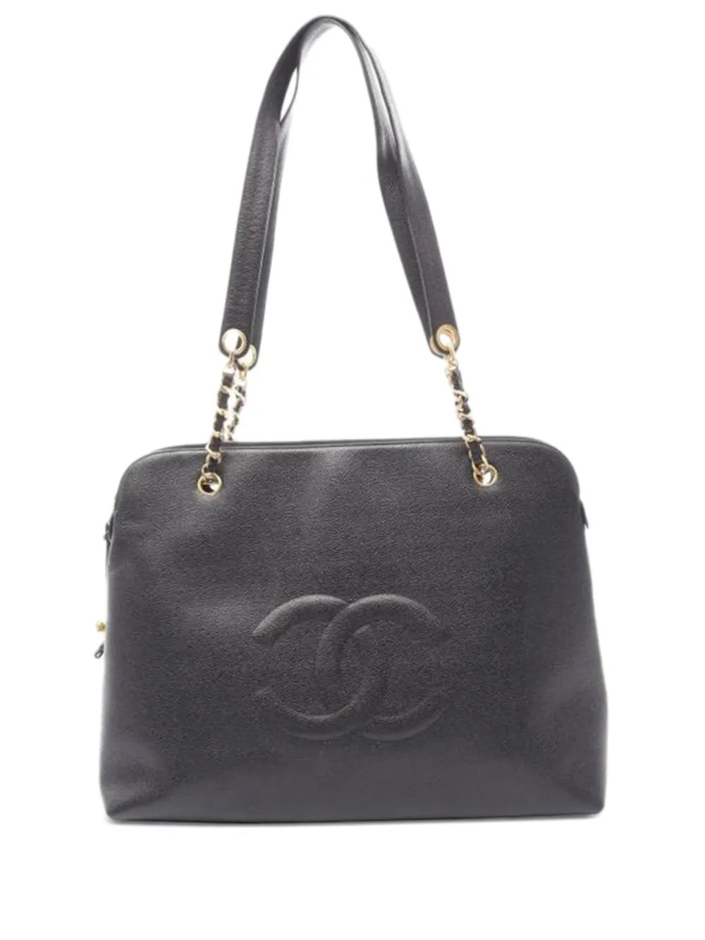 CHANEL Pre-Owned Big Coco Mark ショルダーバッグ - ブラック CHANEL Pre-Owned Big Coco Mark ショルダーバッグ - ブラック